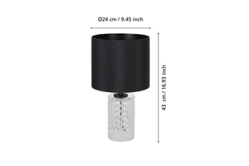 Bordlampe Eglo Sapuara Svart Krystall - Belysning - Innendørsbelysning & Lamper - Soveromslampe - Sengelamper - Nattbordslampe stående