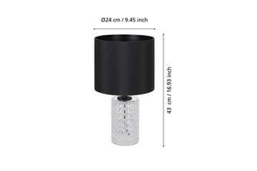 Bordlampe Eglo Sapuara Svart Krystall - Belysning - Innendørsbelysning & Lamper - Soveromslampe - Sengelamper - Nattbordslampe stående