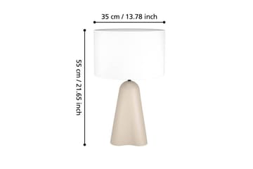 Bordlampe Eglo Tolleric Sand/Hvit - Belysning - Innendørsbelysning & Lamper - Soveromslampe - Sengelamper - Nattbordslampe stående