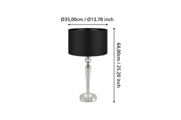 Bordlampe Eglo Pasiano 1 Klar/Svart - Belysning - Innendørsbelysning & Lamper - Soveromslampe - Sengelamper - Nattbordslampe stående