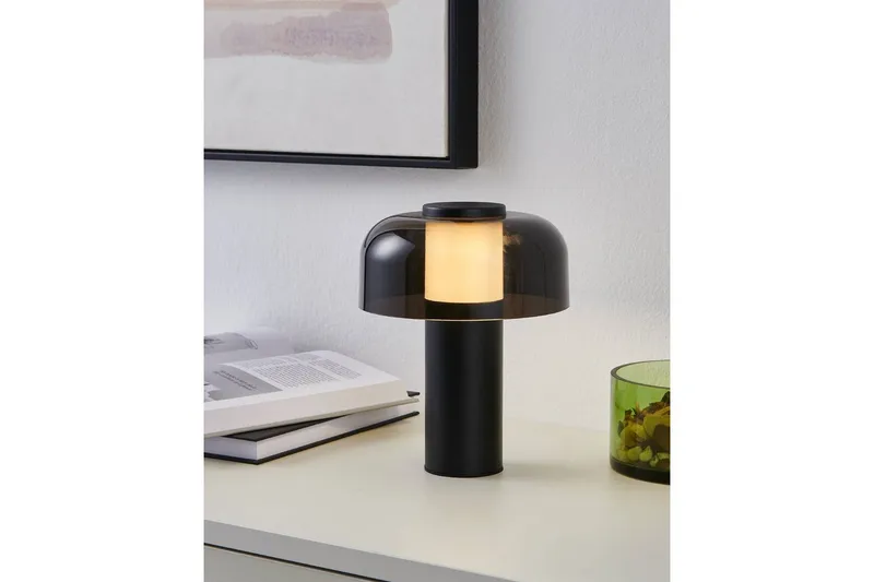 Bordlampe Eglo Ponente med Touch Svart/Svart-Transparent - Svart - Belysning - Innendørsbelysning & Lamper - Soveromslampe - Sengelamper - Nattbordslampe stående