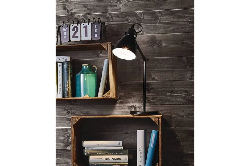 Bordlampe Eglo Priddy - Svart/Hvit - Belysning - Innendørsbelysning & Lamper - Soveromslampe - Sengelamper - Nattbordslampe stående