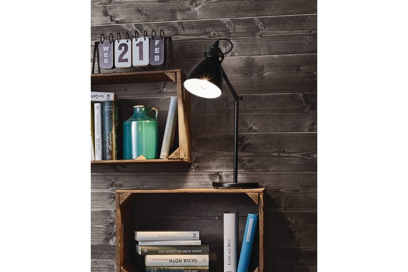 Bordlampe Eglo Priddy - Svart/Hvit - Belysning - Innendørsbelysning & Lamper - Soveromslampe - Sengelamper - Nattbordslampe stående