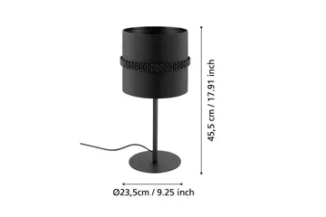 Bordlampe Eglo Paraguaio Svart - Belysning - Innendørsbelysning & Lamper - Soveromslampe - Sengelamper - Nattbordslampe stående