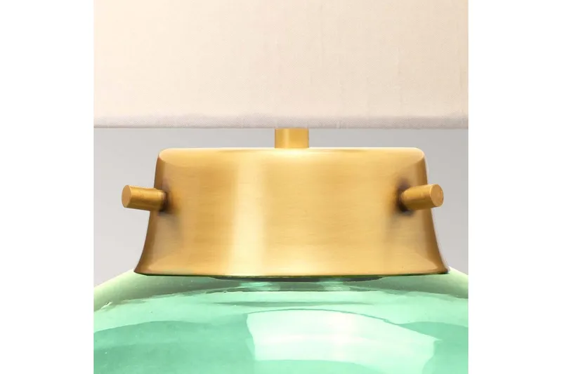 Bordlampe Elstead Lighting Kara Aldret Messing - Mørkegrønt Glass - Aldret Messing - Mørkegrønt Glass - Belysning - Innendørsbelysning & Lamper - Soveromslampe - Sengelamper - Nattbordslampe stående