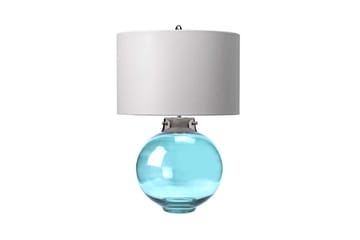 Polert nikkel - Blått glass