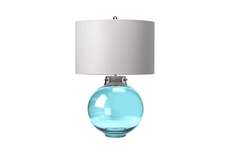 Bordlampe Elstead Lighting Kara Polert nikkel - Blått glass - Polert nikkel - Blått glass - Belysning - Innendørsbelysning & Lamper - Soveromslampe - Sengelamper - Nattbordslampe stående