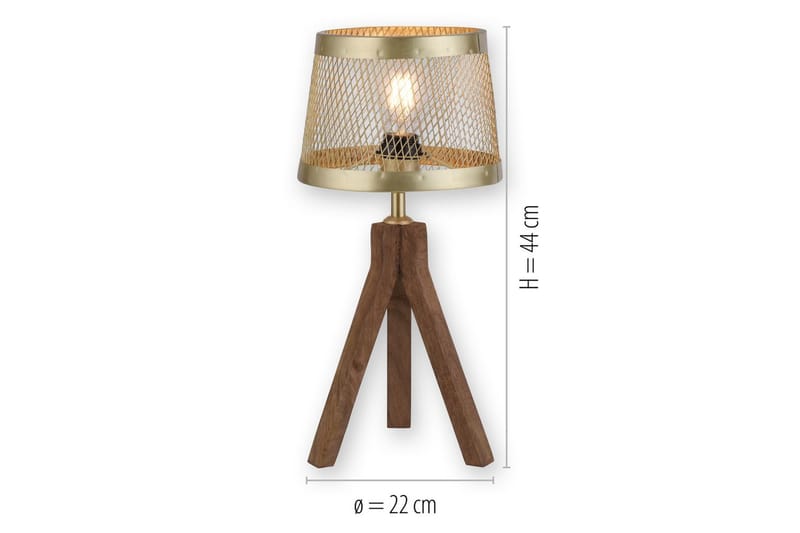 Bordlampe Frederik - 22x44x22 cm - Belysning - Innendørsbelysning & Lamper - Soveromslampe - Sengelamper - Nattbordslampe stående