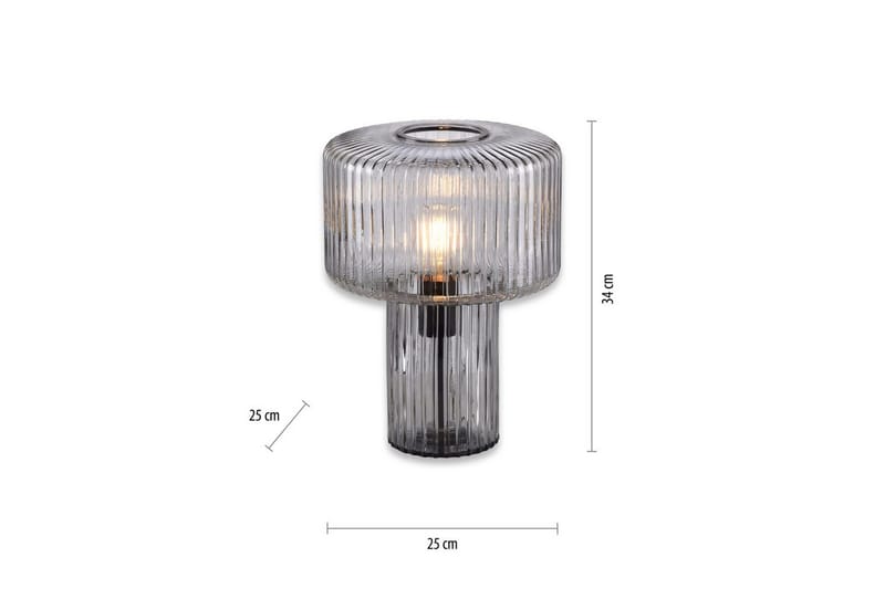 Bordlampe Fungus - Røykfarget - Belysning - Innendørsbelysning & Lamper - Soveromslampe - Sengelamper - Nattbordslampe stående