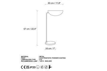 Bordlampe Hjørne Svart / Gull - Svart / Gull - Belysning - Innendørsbelysning & Lamper - Soveromslampe - Sengelamper - Nattbordslampe stående