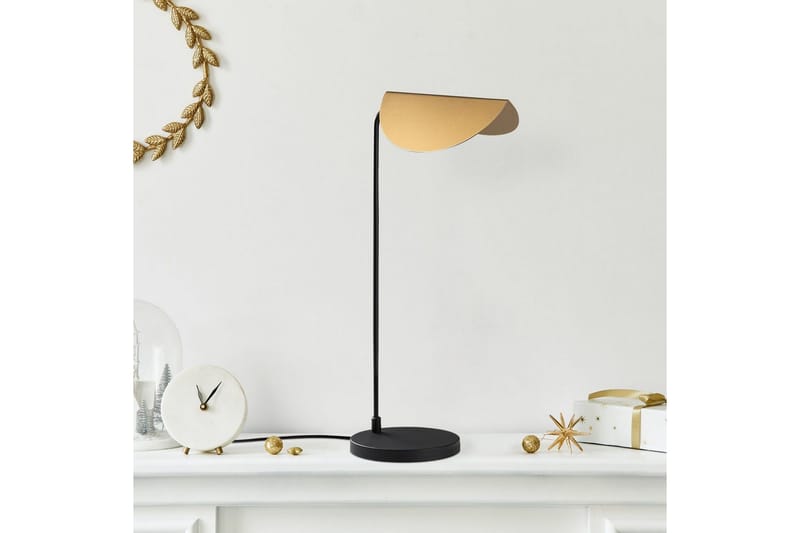 Bordlampe Hjørne Svart / Gull - Svart / Gull - Belysning - Innendørsbelysning & Lamper - Soveromslampe - Sengelamper - Nattbordslampe stående