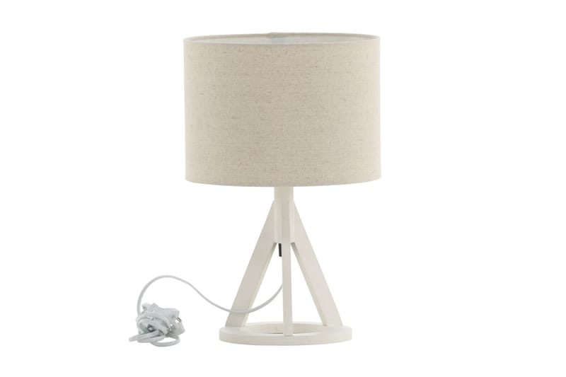 Bordlampe Konaia - Lin/Beige/Hvit - Vinduslampe - Lamper gang - Bordlampe - Vinduslampe på fot - Nattbordslampe stående
