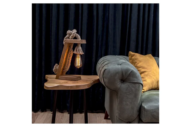 Bordlampe Lumina Brun / Gull - Brun/Gull - Belysning - Innendørsbelysning & Lamper - Soveromslampe - Sengelamper - Nattbordslampe stående