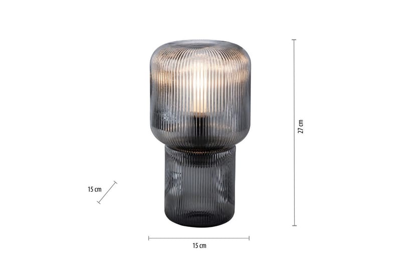 Bordlampe Mashi - 15x27x15 cm - Belysning - Innendørsbelysning & Lamper - Soveromslampe - Sengelamper - Nattbordslampe stående