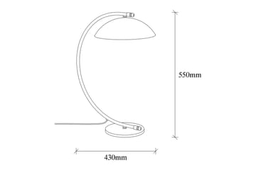 Bordlampe Mast Svart / Gull - Gull/Svart - Belysning - Innendørsbelysning & Lamper - Soveromslampe - Sengelamper - Nattbordslampe stående