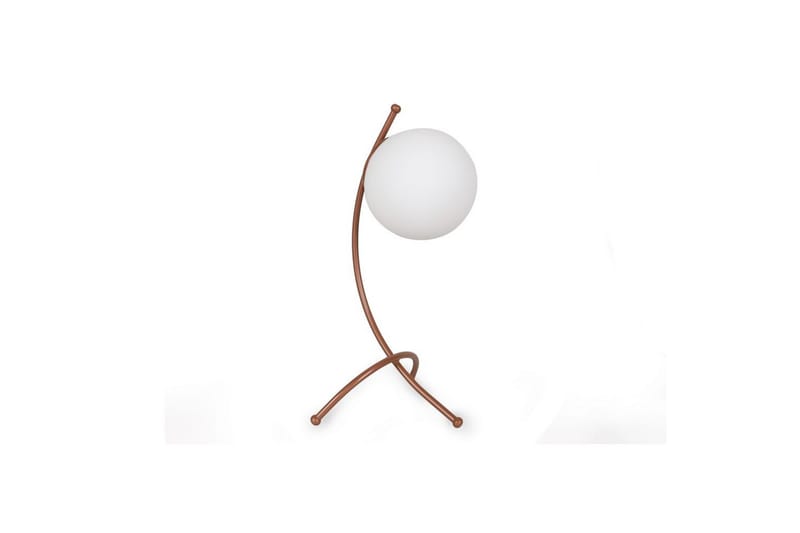 Bordlampe Melra Hvit / Kobber - Hvit / Kobber - Belysning - Innendørsbelysning & Lamper - Soveromslampe - Sengelamper - Nattbordslampe stående
