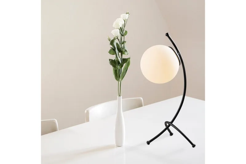 Bordlampe Melra Svart / Hvit - Svart / Hvit - Belysning - Innendørsbelysning & Lamper - Soveromslampe - Sengelamper - Nattbordslampe stående