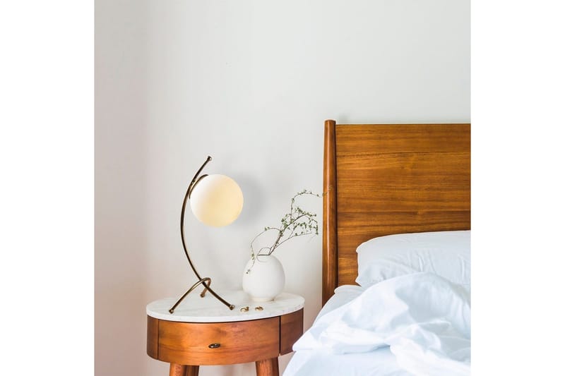 Bordlampe Melra Vintage / Hvit - Vintage / Hvit - Belysning - Innendørsbelysning & Lamper - Soveromslampe - Sengelamper - Nattbordslampe stående