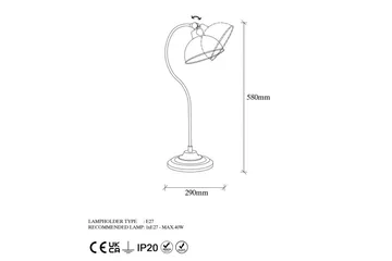 Bordlampe Moonridge Gull - Gull - Belysning - Innendørsbelysning & Lamper - Soveromslampe - Sengelamper - Nattbordslampe stående
