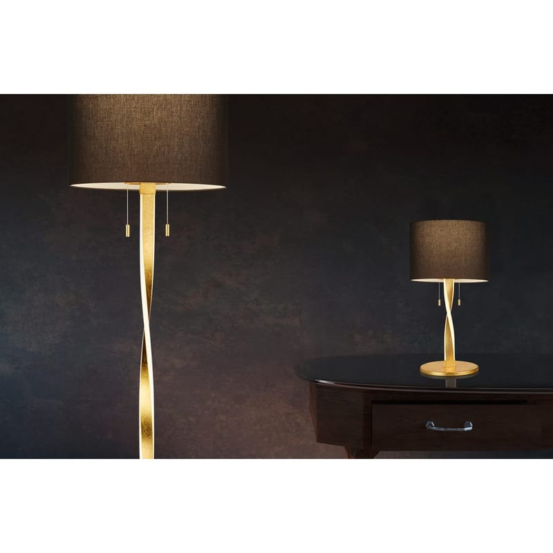 Bordlampe Nandor - Svart/gull - Belysning - Innendørsbelysning & Lamper - Soveromslampe - Sengelamper - Nattbordslampe stående