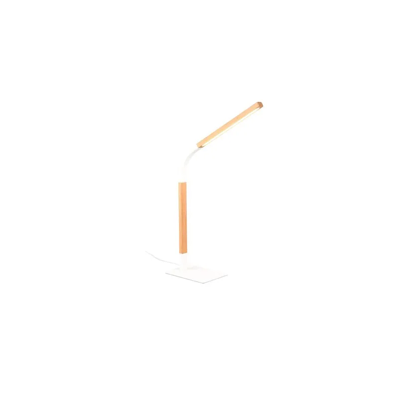 Bordlampe Norris - Matt hvit/tre - Belysning - Innendørsbelysning & Lamper - Soveromslampe - Sengelamper - Nattbordslampe stående