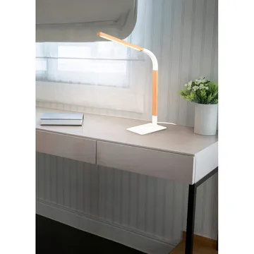 Bordlampe Norris - Matt hvit/tre - Belysning - Innendørsbelysning & Lamper - Soveromslampe - Sengelamper - Nattbordslampe stående