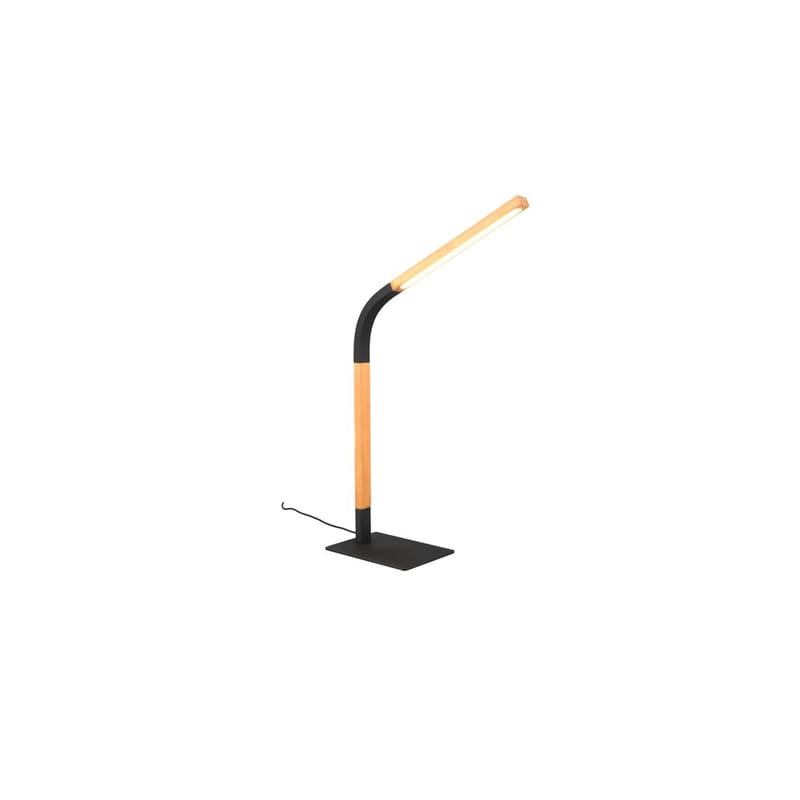 Bordlampe Norris - Matt svart/tre - Belysning - Innendørsbelysning & Lamper - Soveromslampe - Sengelamper - Nattbordslampe stående