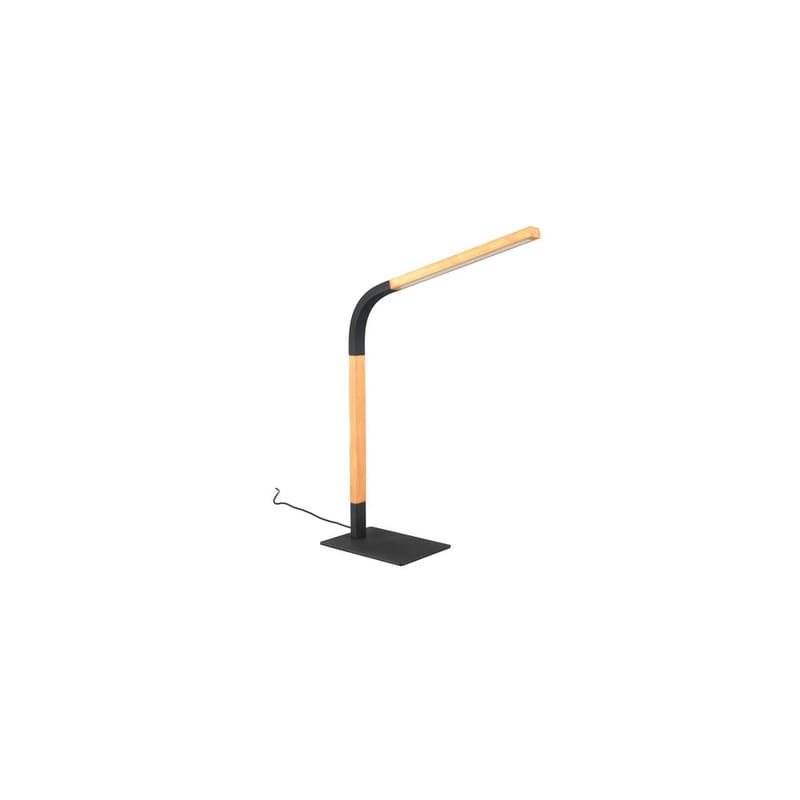 Bordlampe Norris - Matt svart/tre - Belysning - Innendørsbelysning & Lamper - Soveromslampe - Sengelamper - Nattbordslampe stående