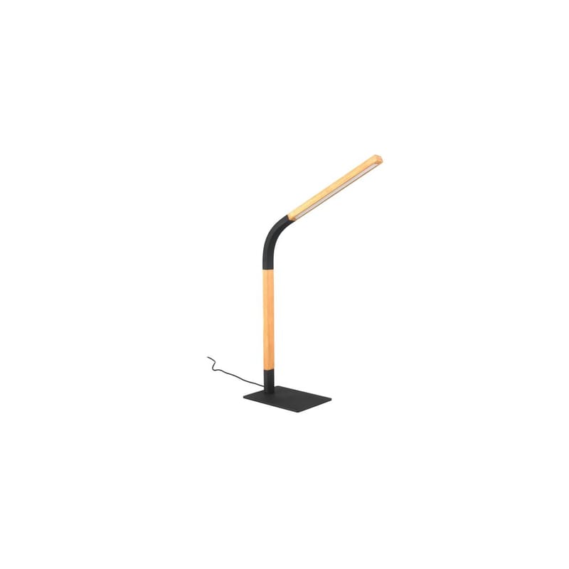 Bordlampe Norris - Matt svart/tre - Belysning - Innendørsbelysning & Lamper - Soveromslampe - Sengelamper - Nattbordslampe stående
