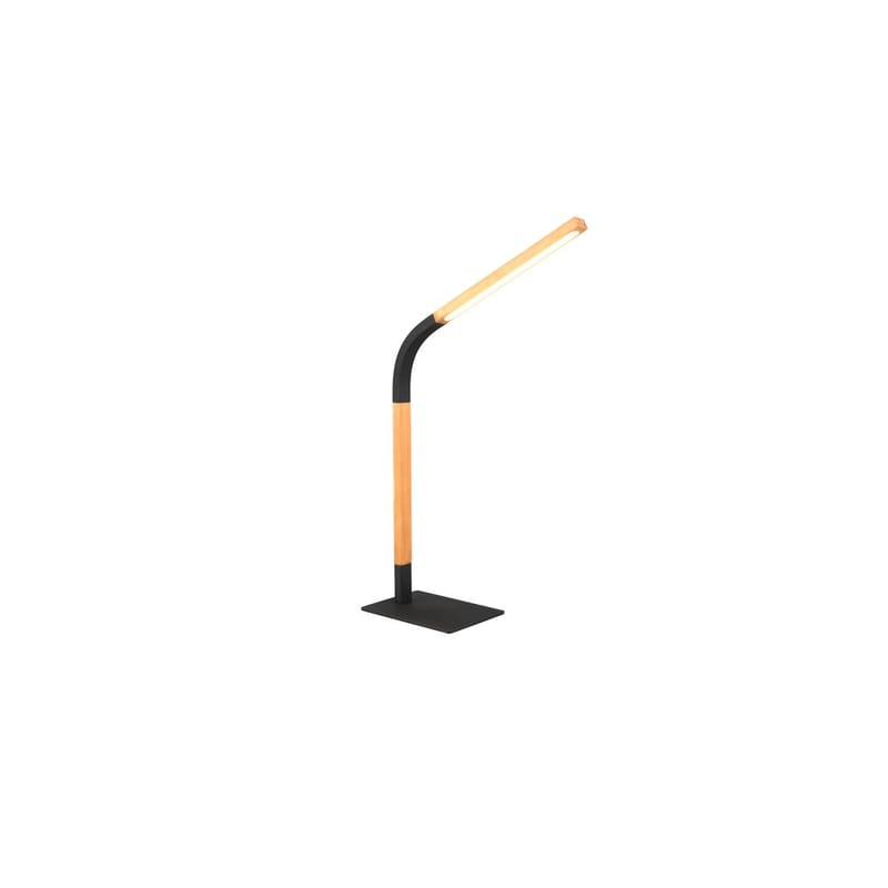 Bordlampe Norris - Matt svart/tre - Belysning - Innendørsbelysning & Lamper - Soveromslampe - Sengelamper - Nattbordslampe stående