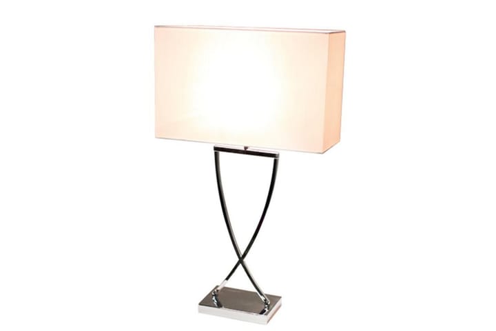 Bordlampe Omega Hvit/Krom - By Rydéns - Vinduslampe - Bordlampe - Vinduslampe på fot - Nattbordslampe stående - Lamper gang