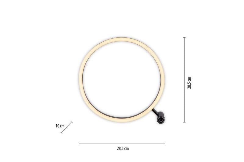 Bordlampe Ritus - 10x28,5x28,5 cm - Belysning - Innendørsbelysning & Lamper - Soveromslampe - Sengelamper - Nattbordslampe stående