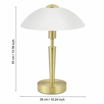 Bordlampe Solo med touch - Matt messing - Belysning - Innendørsbelysning & Lamper - Soveromslampe - Sengelamper - Nattbordslampe stående