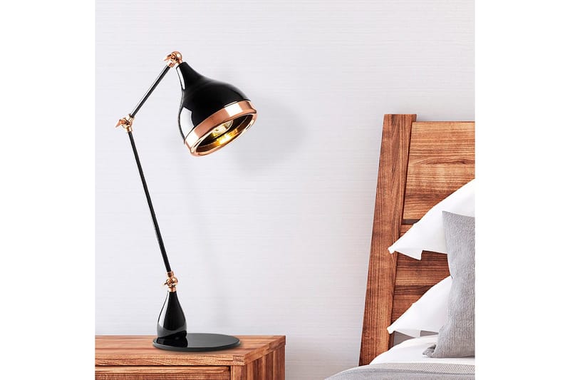 Bordlampe Sood Svart / Kobber - Bronse/Svart - Belysning - Innendørsbelysning & Lamper - Soveromslampe - Sengelamper - Nattbordslampe stående