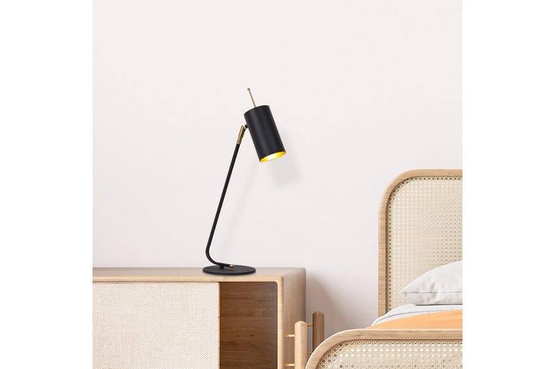 Bordlampe Sugana Glim Svart / Gull - Gull/Svart - Belysning - Innendørsbelysning & Lamper - Soveromslampe - Sengelamper - Nattbordslampe stående