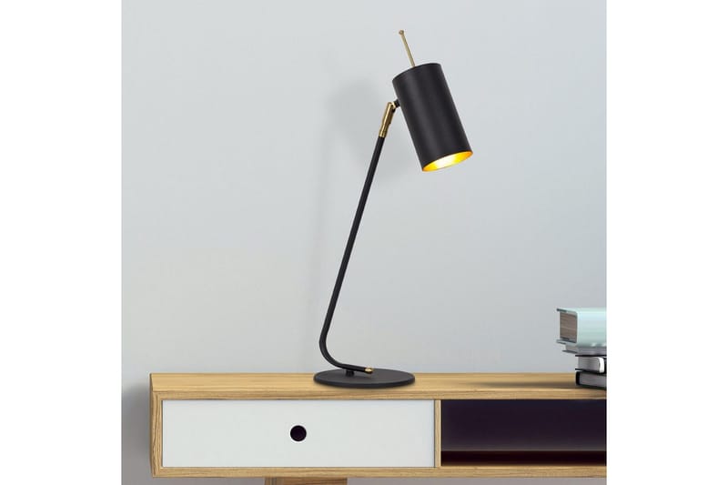Bordlampe Sugana Glim Svart / Gull - Gull/Svart - Belysning - Innendørsbelysning & Lamper - Soveromslampe - Sengelamper - Nattbordslampe stående