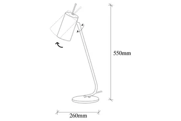 Bordlampe Sugana Glim Svart / Gull - Gull/Svart - Belysning - Innendørsbelysning & Lamper - Soveromslampe - Sengelamper - Nattbordslampe stående