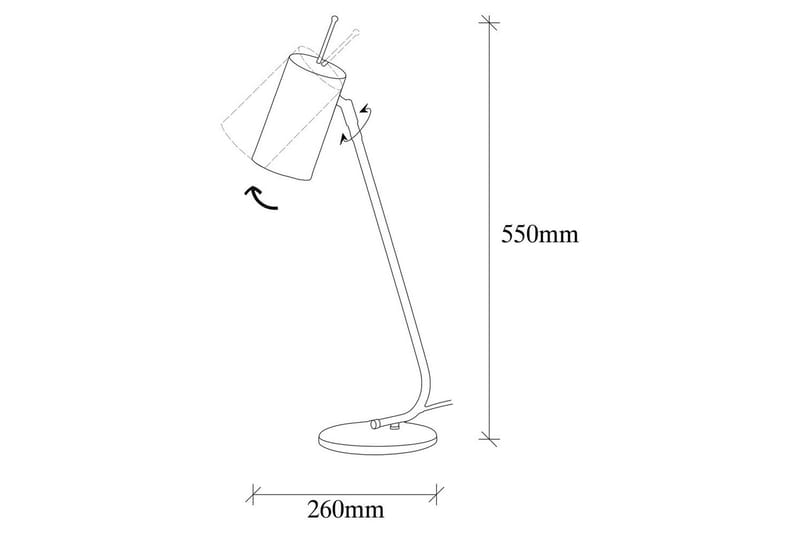 Bordlampe Sugana Glim Svart / Gull - Gull/Svart - Belysning - Innendørsbelysning & Lamper - Soveromslampe - Sengelamper - Nattbordslampe stående