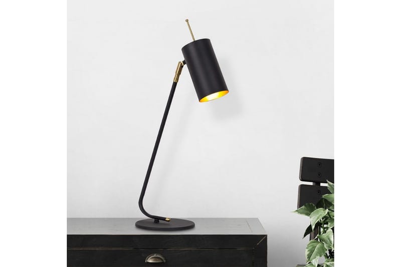 Bordlampe Sugana Glim Svart / Gull - Gull/Svart - Belysning - Innendørsbelysning & Lamper - Soveromslampe - Sengelamper - Nattbordslampe stående