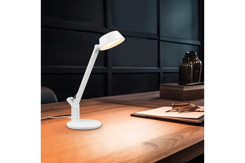 Bordlampe TRIO Ava Matt hvit - Matt hvit - Belysning - Innendørsbelysning & Lamper - Soveromslampe - Sengelamper - Nattbordslampe stående