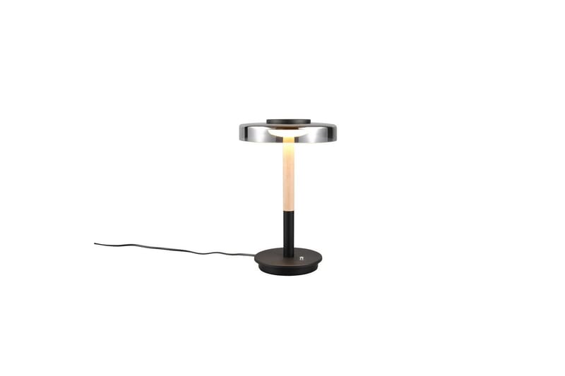 Bordlampe TRIO Celeste Matt svart/krom/tre - Matt svart/krom/tre - Belysning - Innendørsbelysning & Lamper - Soveromslampe - Sengelamper - Nattbordslampe stående