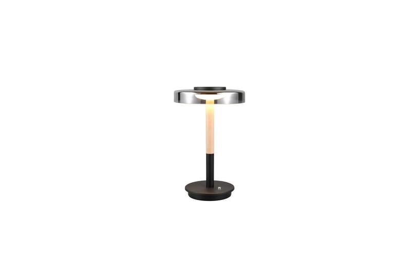 Bordlampe TRIO Celeste Matt svart/krom/tre - Matt svart/krom/tre - Belysning - Innendørsbelysning & Lamper - Soveromslampe - Sengelamper - Nattbordslampe stående