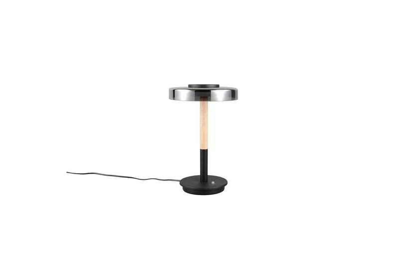 Bordlampe TRIO Celeste Matt svart/krom/tre - Matt svart/krom/tre - Belysning - Innendørsbelysning & Lamper - Soveromslampe - Sengelamper - Nattbordslampe stående