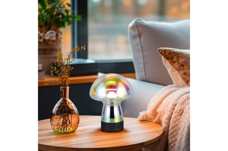 Bordlampe TRIO Dooley Transparent iriserende - Transparent iriserende - Belysning - Innendørsbelysning & Lamper - Soveromslampe - Sengelamper - Nattbordslampe stående