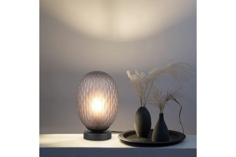 Bordlampe TRIO Facette Matt svart/røyk - Matt svart/røyk - Belysning - Innendørsbelysning & Lamper - Soveromslampe - Sengelamper - Nattbordslampe stående