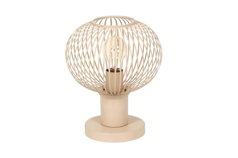 Bordlampe TRIO Gila 23 cm, Sand - 23 cm, Sand - Belysning - Innendørsbelysning & Lamper - Soveromslampe - Sengelamper - Nattbordslampe stående