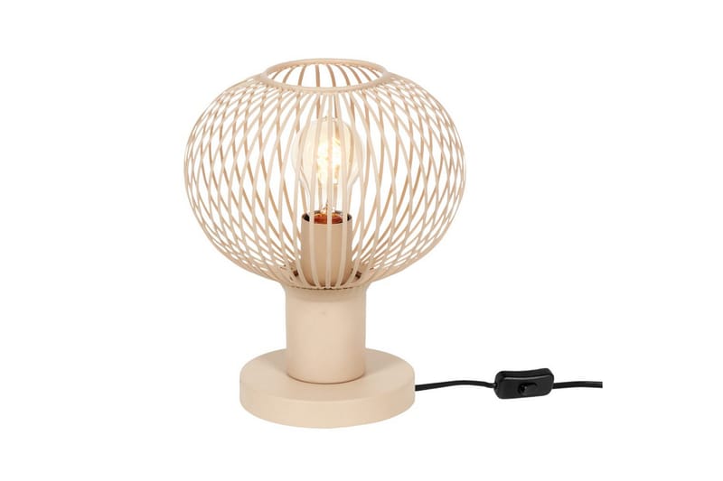 Bordlampe TRIO Gila 23 cm, Sand - 23 cm, Sand - Belysning - Innendørsbelysning & Lamper - Soveromslampe - Sengelamper - Nattbordslampe stående