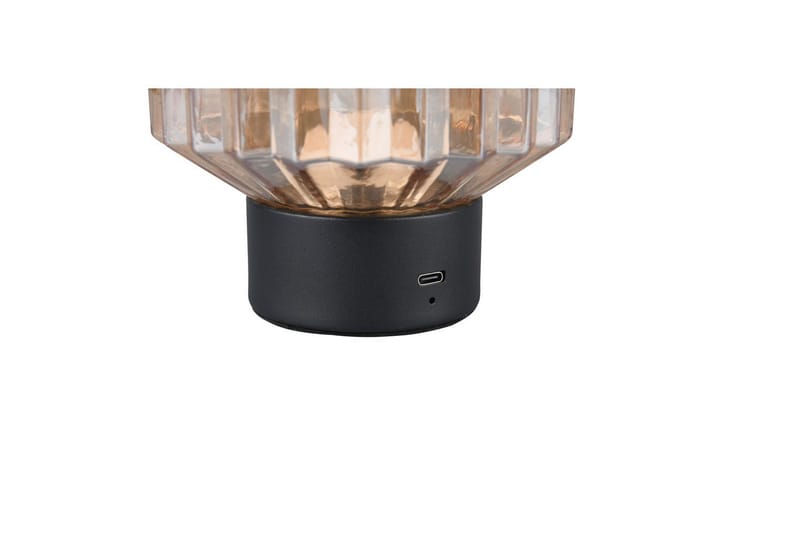 Bordlampe TRIO Lord Matt svart/amber - Matt svart/amber - Belysning - Innendørsbelysning & Lamper - Soveromslampe - Sengelamper - Nattbordslampe stående