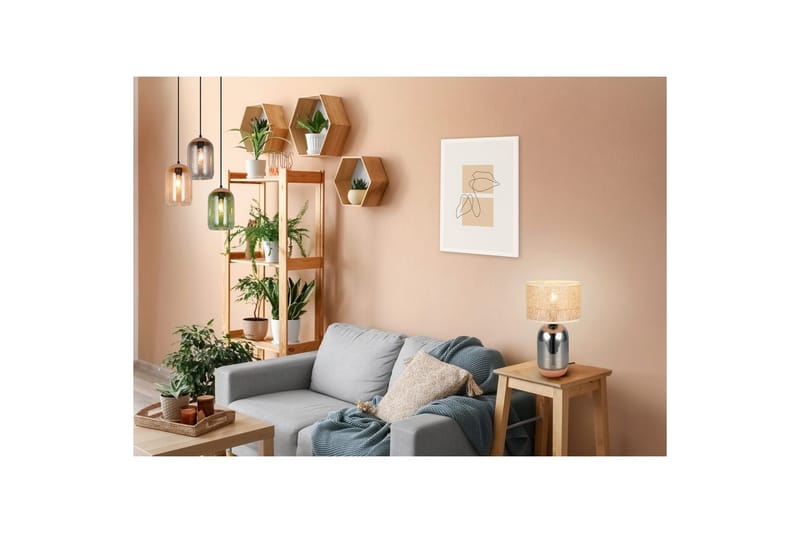 Bordlampe TRIO Tara 43 cm - 43 cm - Belysning - Innendørsbelysning & Lamper - Soveromslampe - Sengelamper - Nattbordslampe stående
