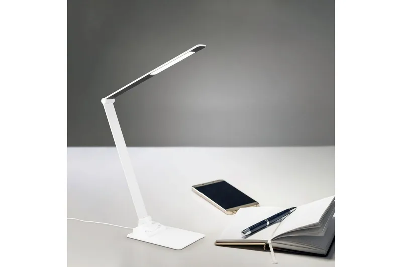 Bordlampe TRIO Travis Matt hvit - Matt hvit - Belysning - Innendørsbelysning & Lamper - Soveromslampe - Sengelamper - Nattbordslampe stående